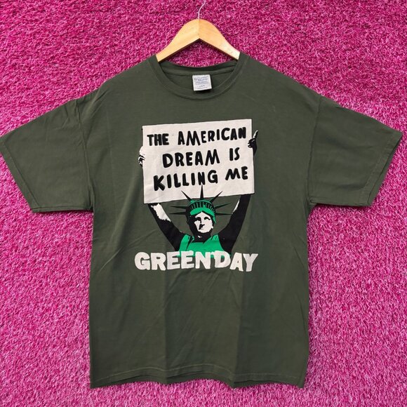Green Day the American dream is killing me rock Tshirt size large - Picture 1 of 4